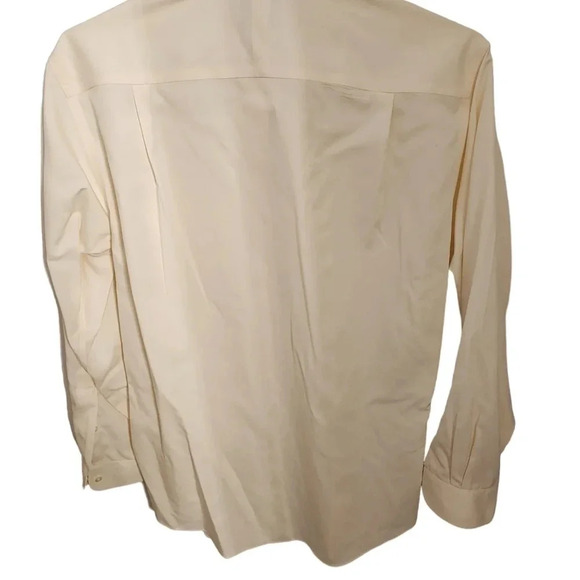 VINTAGE MENS JOS A BANK PASTEL YELLOW DRESS SHIRT SIZE 15-33 - Picture 2 of 4